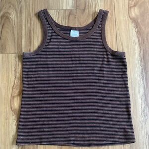 Vintage Rapizzis Striped Brown Women’s Tank Top Size S/M